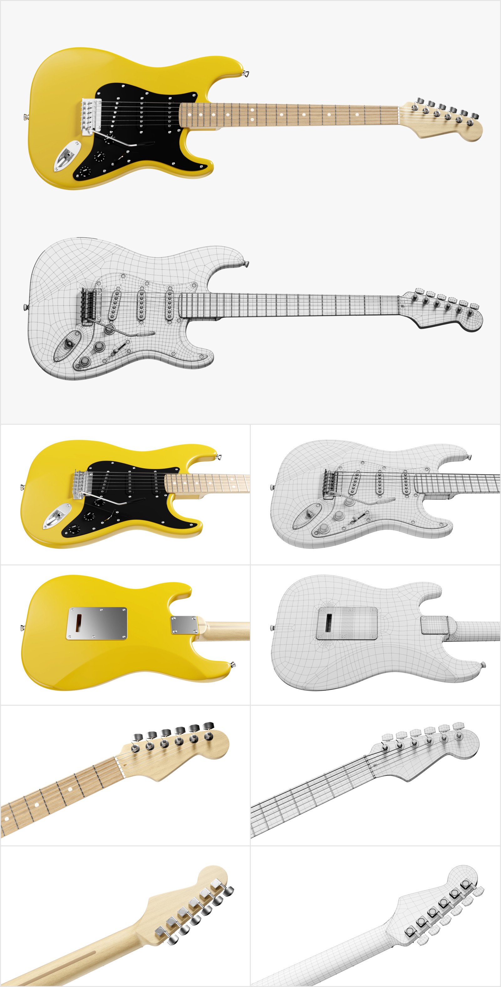 3D-модель электро-гитары