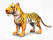 3D-модель тигра в «cartoon'ном» стиле. Создана для продажи на медиа-стоках. Моделирование персонажа и визуализация 3D-сцены; программа: Blender.